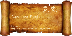 Pipernea Kamill névjegykártya